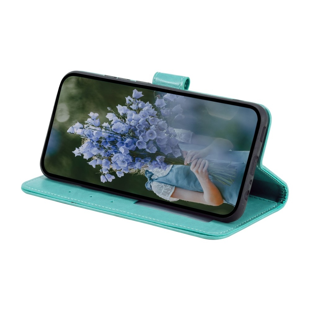 Mandala könyv tok a Xiaomi Redmi Note 14-hez - teal színű