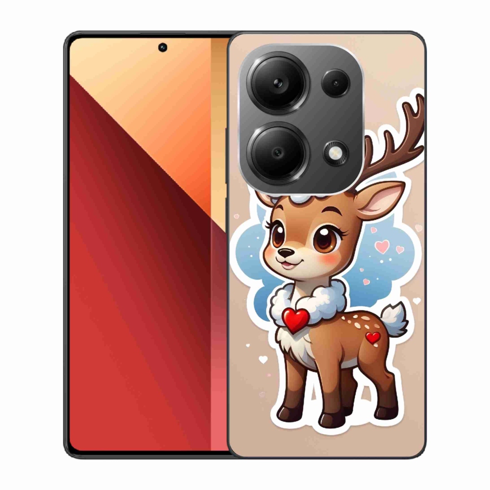 Gél borítás mmCase a Xiaomi Redmi Note 13 Pro 4G/Poco M6 Pro - rajzfilm rénszarvashoz