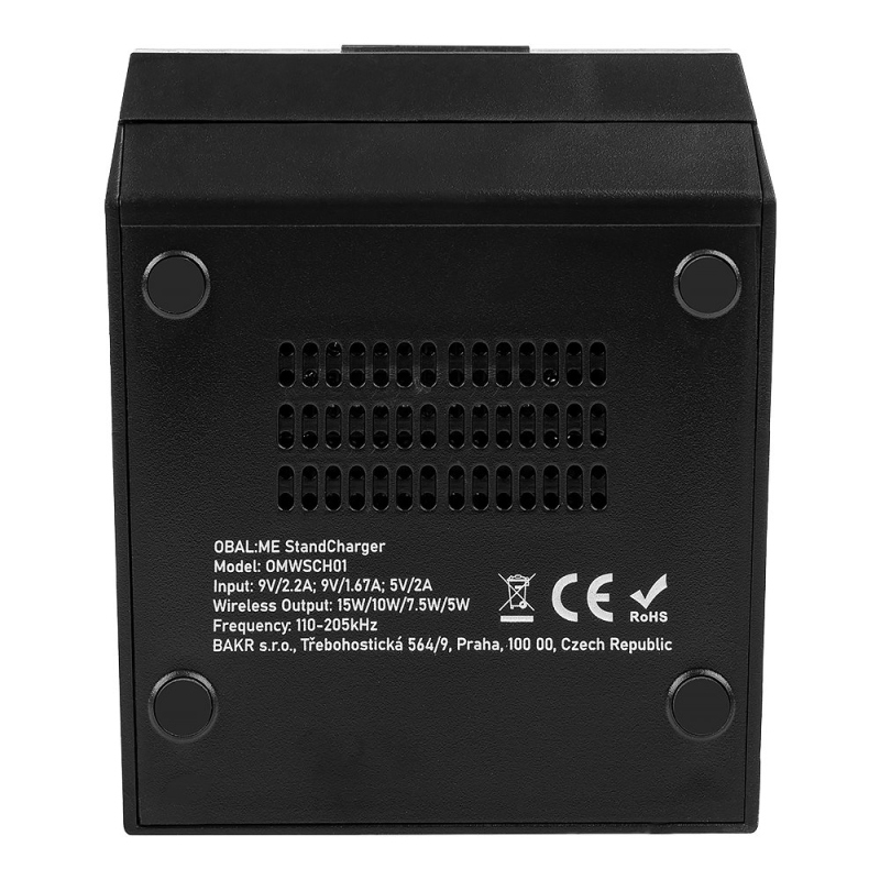 CSOMAG:ME StandCharger vezeték nélküli töltő asztali állvány 15W Fekete