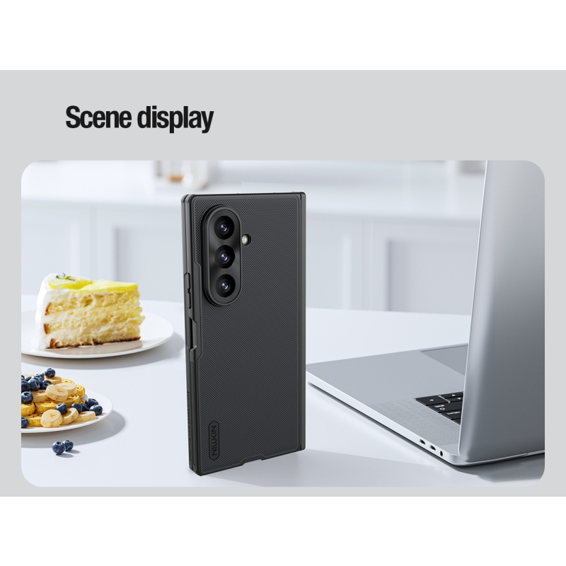 Nillkin Super Frosted FOLD mágneses hátlap a Samsung Galaxy Z Fold 8 Ultra-hoz, átlátszó fekete
