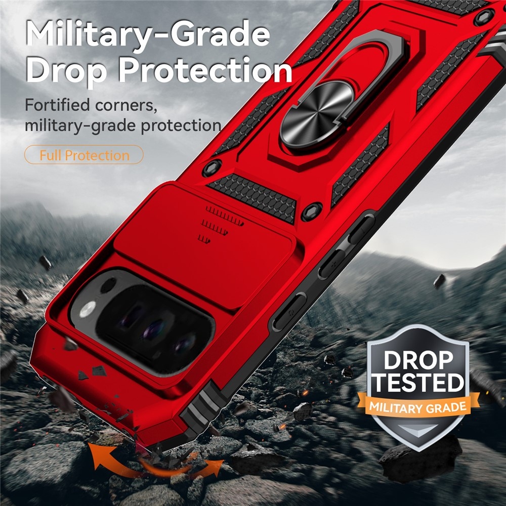 Gyűrűálló borítás Google Pixel 10 Pro XL/Pixel 9 Pro XL készülékhez - piros