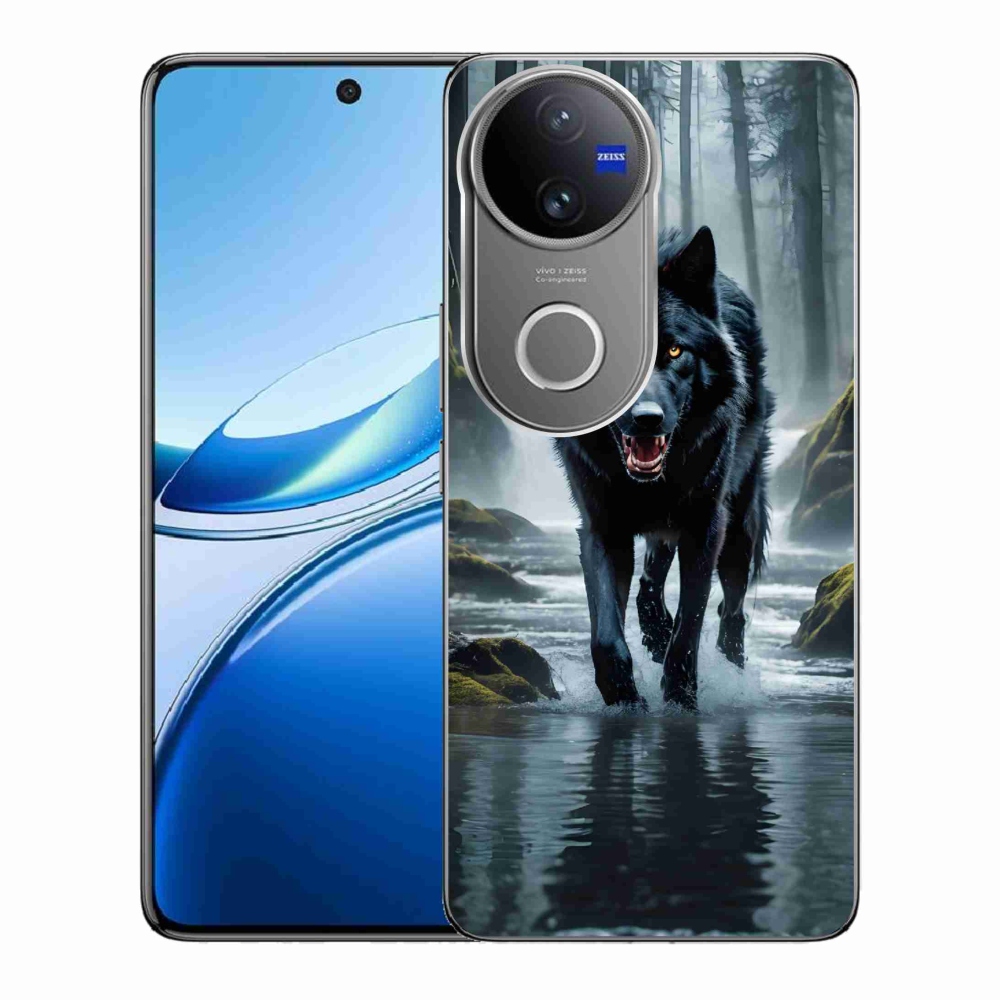 Gél védőburkolat mmCase a Vivo V50 5G készülékhez - fekete farkas