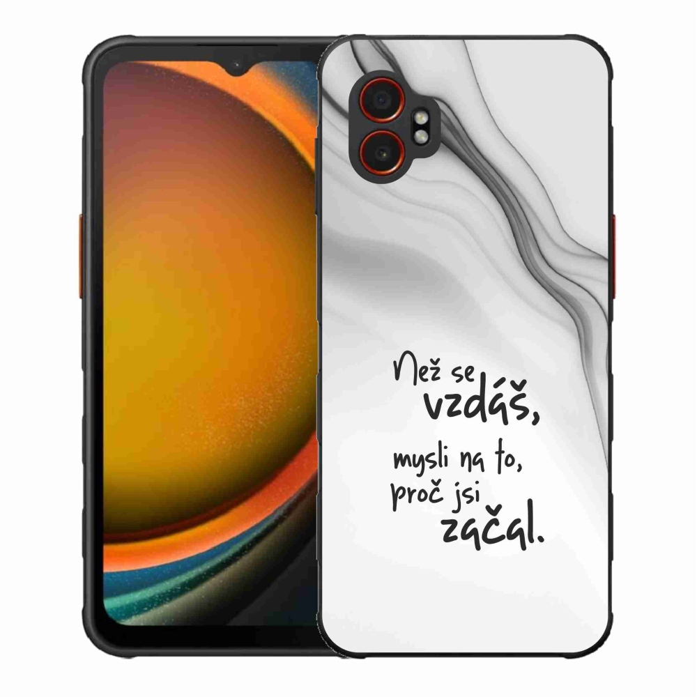 Gél borítás mmCase Samsung Galaxy Xcover 7 Pro - idézet 2 fehér háttér