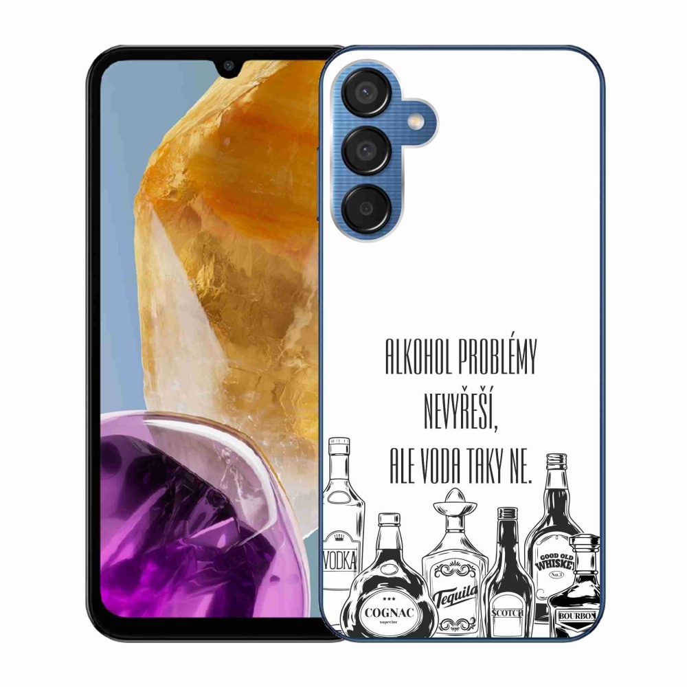 Gél borító mmCase Samsung Galaxy M15 5G - vicces szöveg fehér háttérrel