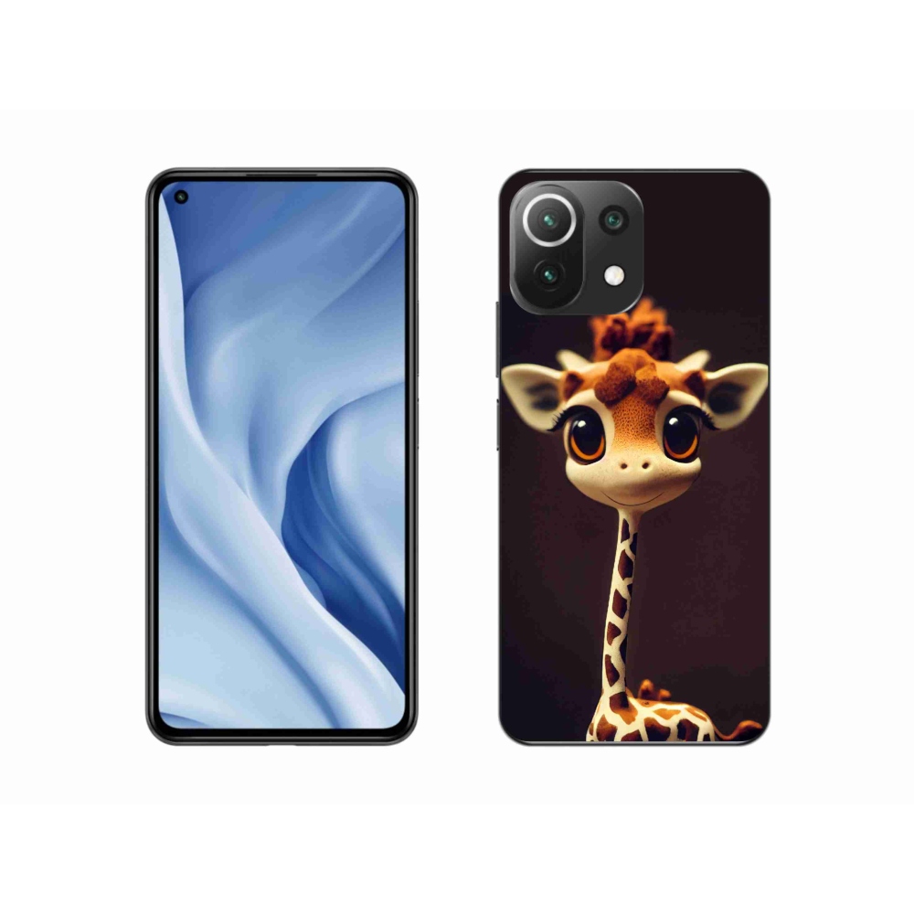 Gél borítás mmCase a Xiaomi Mi 11 Lite 4G/5G készülékhez - kis zsiráf