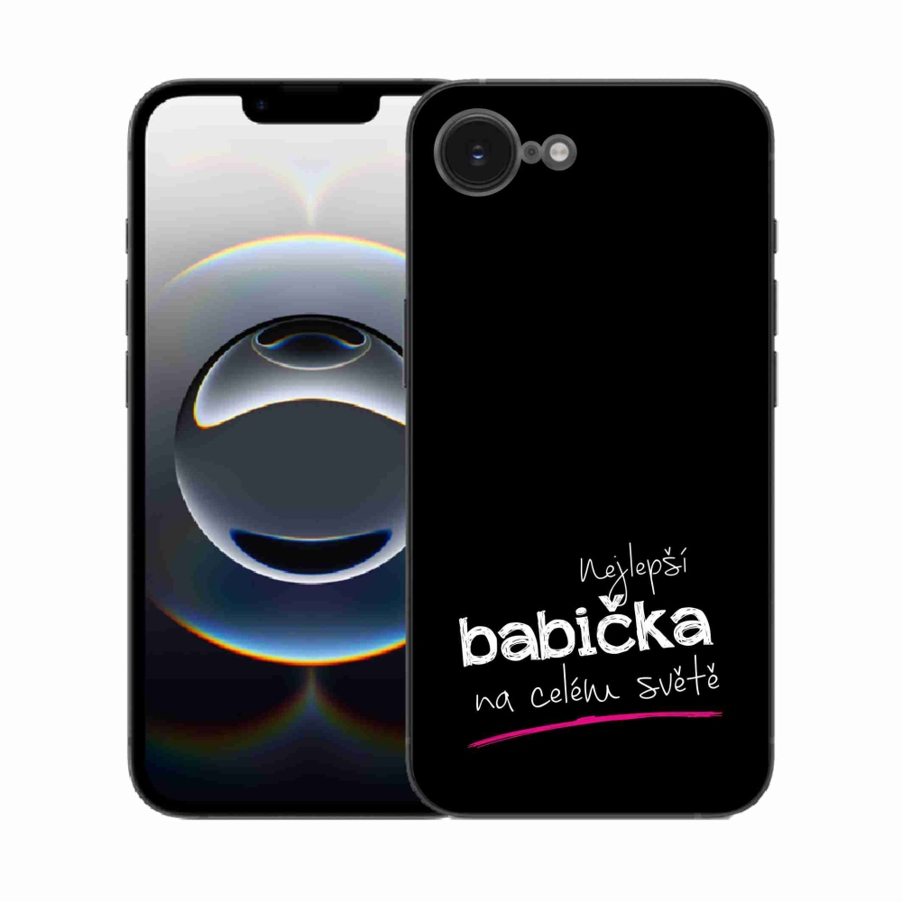 Gél borítás mmCase iPhone 16e készülékhez - Legjobb nagyi 4 fekete háttér