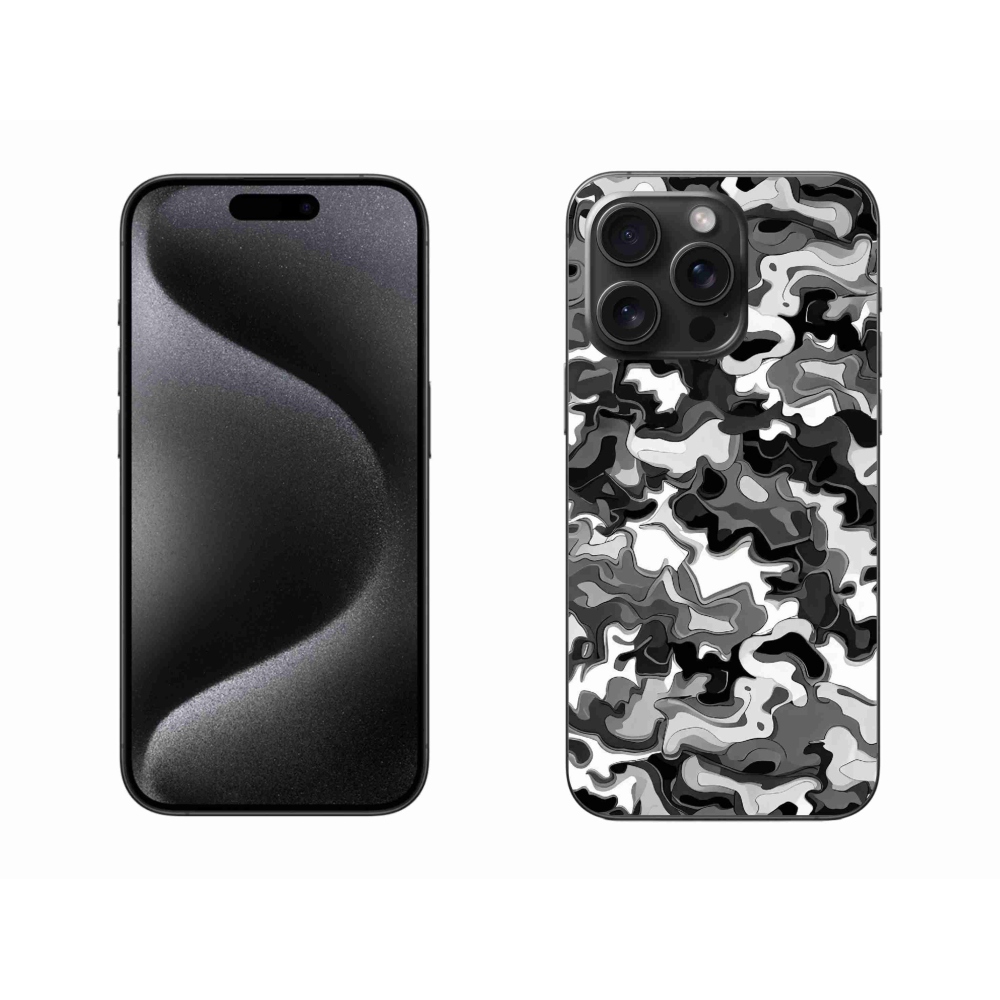 Zselés borítás mmCase iPhone 15 Pro Max készülékhez - terepszínű minta 3