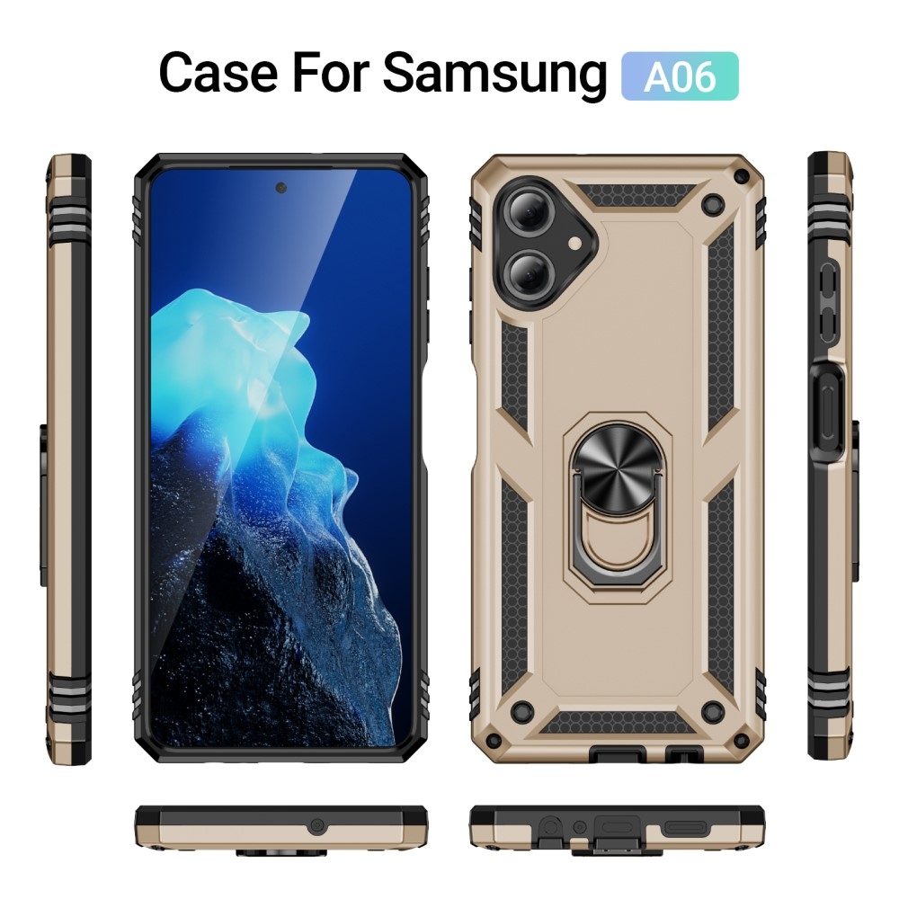 Gyűrűk tartós borítása Samsung Galaxy A06 4G készülékhez - arany színben