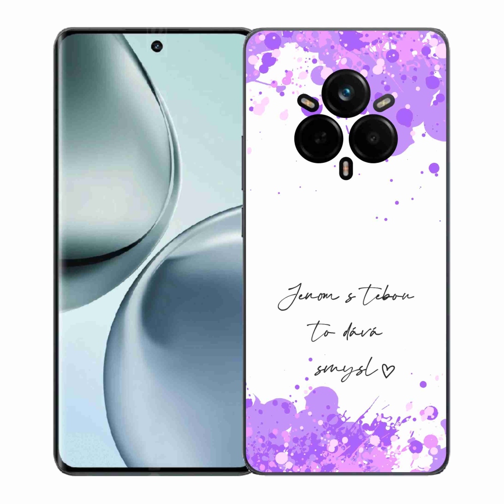 Gél borító mmCase a Realme 14 Pro 5G-n - szerelmes szöveg fehér háttérrel