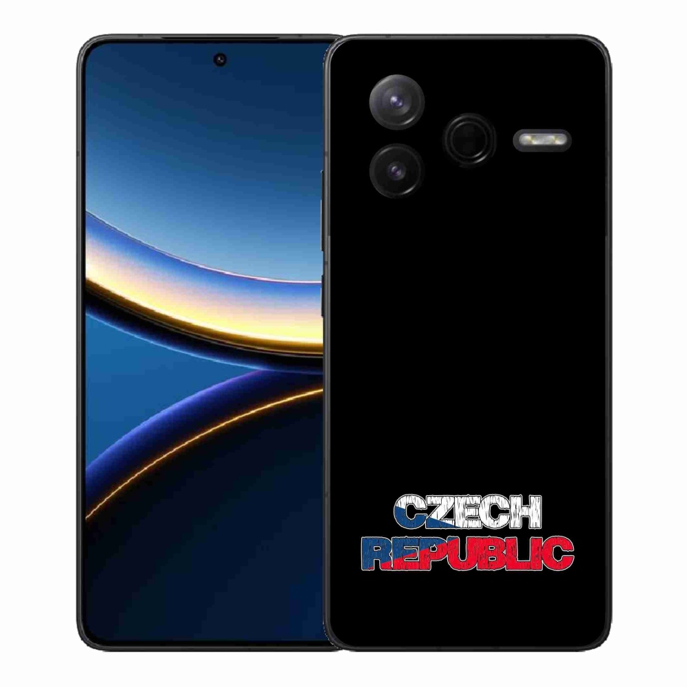 Gél borítás mmCase a Xiaomi Poco F7 Pro - Csehország fekete háttérrel
