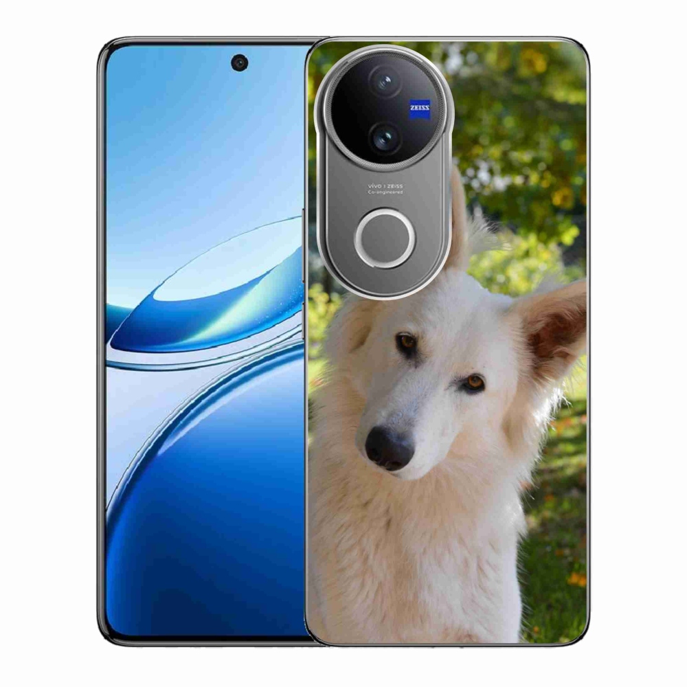 Zselés borítás mmCase a Vivo V50 5G készülékhez - Fehér svájci juhász 1