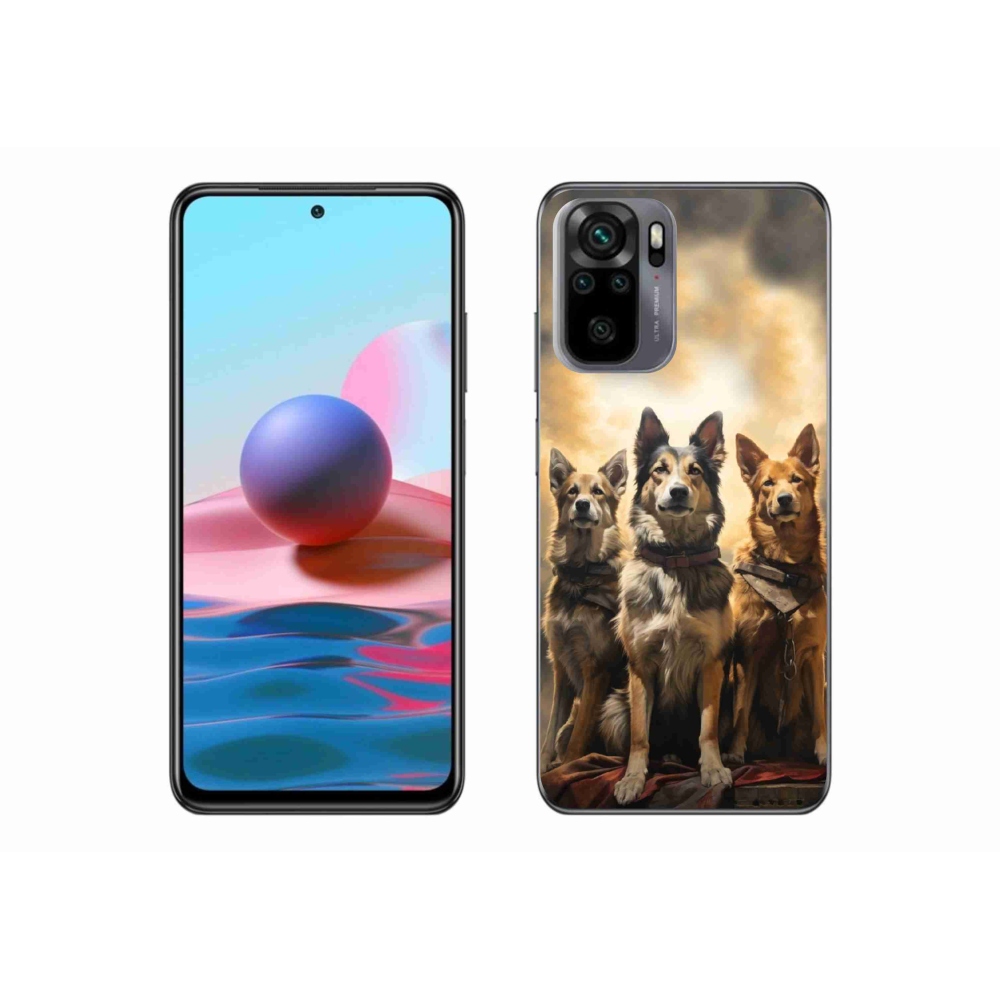 Gél borítás mmCase a Xiaomi Poco M5s számára - három kutya