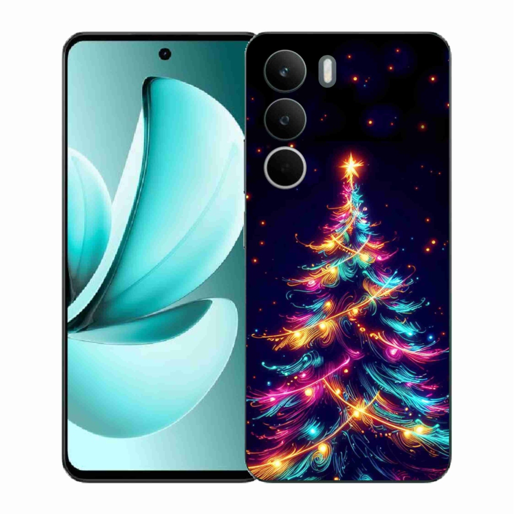 Gél borítás mmCase a Realme C71 készülékhez - neon karácsonyfa