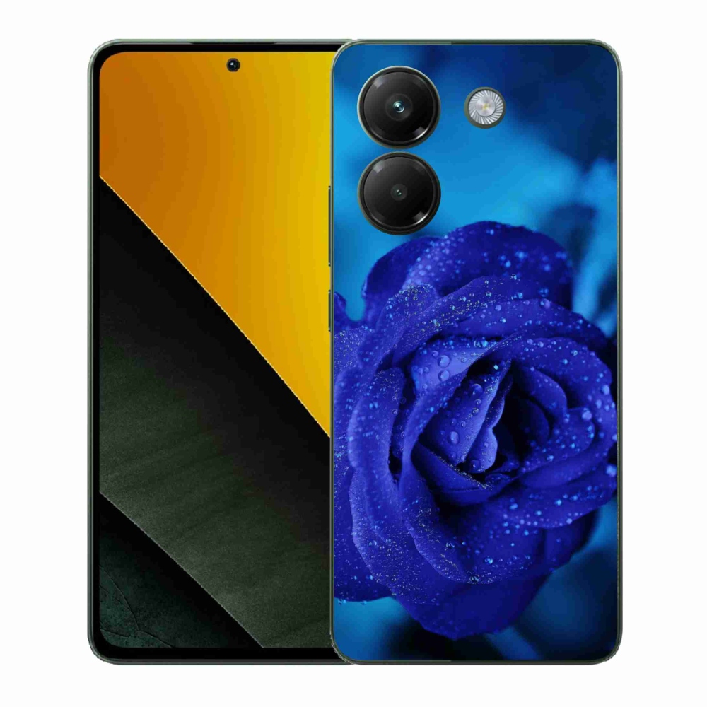 Gél borítás mmCase a Xiaomi Poco M7 Pro 5G-hez - kék rózsa