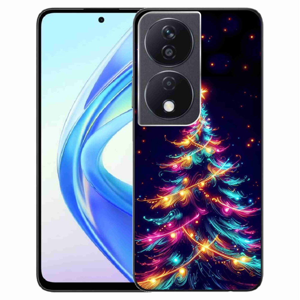 Gél borítás mmCase a Honor X7b/Honor 90 Smart készülékhez - neon karácsonyfa