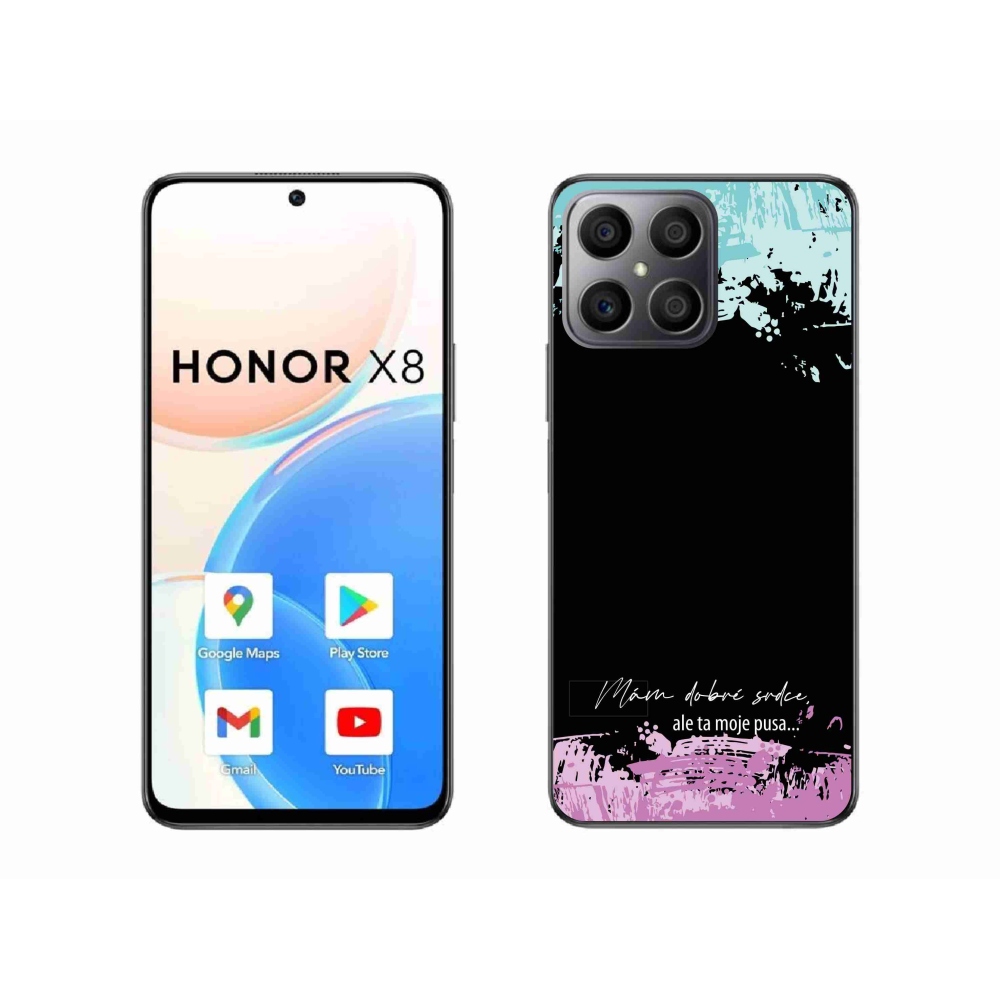 Gél borító mmCase a Honor X8 4G-hez - vicces szöveg 3 fekete háttérrel