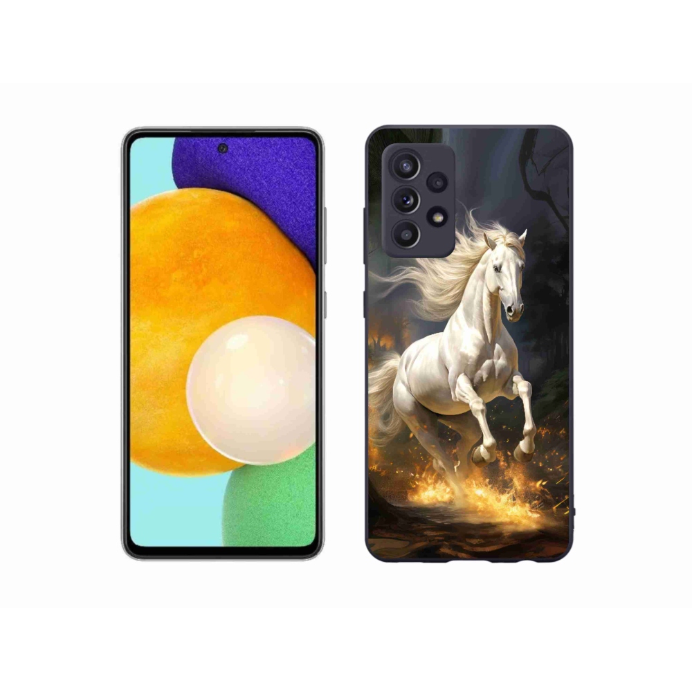 Zselés borítás mmCase Samsung Galaxy A52s 5G - fehér ló 2
