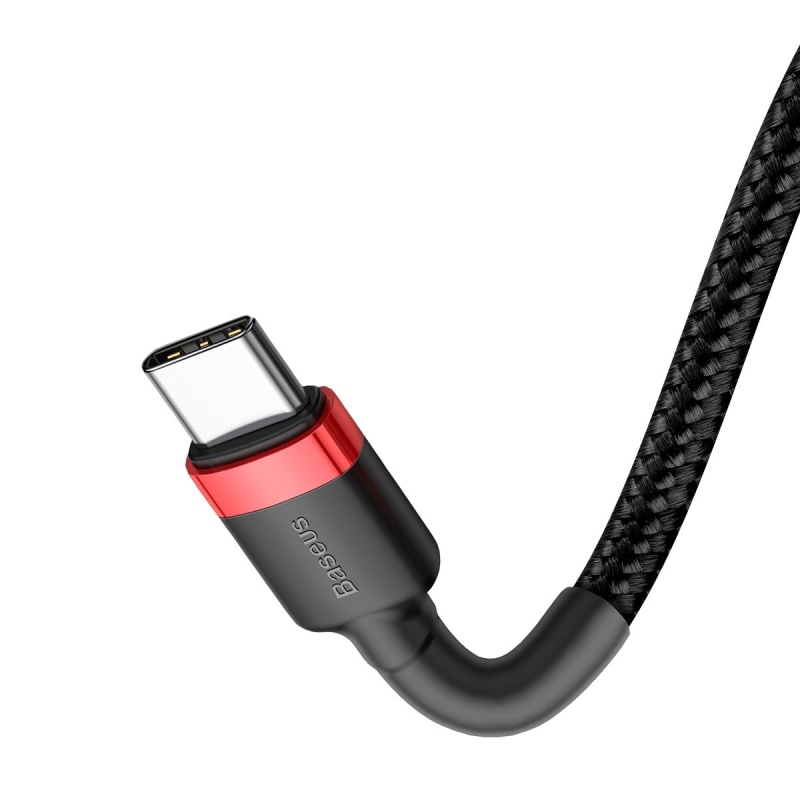 Baseus Cafule Flash töltő adat kábel USB-C - USB-C 60W 1m Piros/fekete