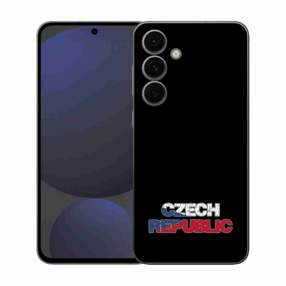 Gél borítás mmCase Samsung Galaxy S25 FE - Csehország fekete háttérrel