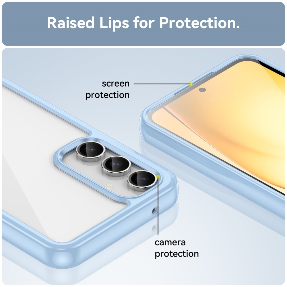 Gél tok fix hátlappal Samsung Galaxy S23 FE készülékhez - kék