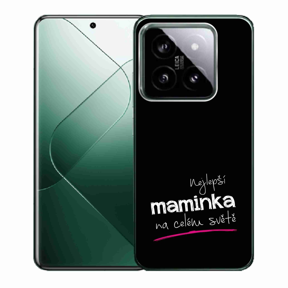 Gél borító mmCase a Xiaomi 14 - legjobb anya 4 fekete háttérrel