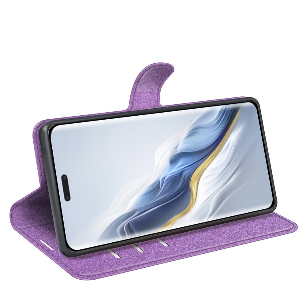 Litchi könyv tok a Honor Magic 6 Pro 5G készülékhez - lila