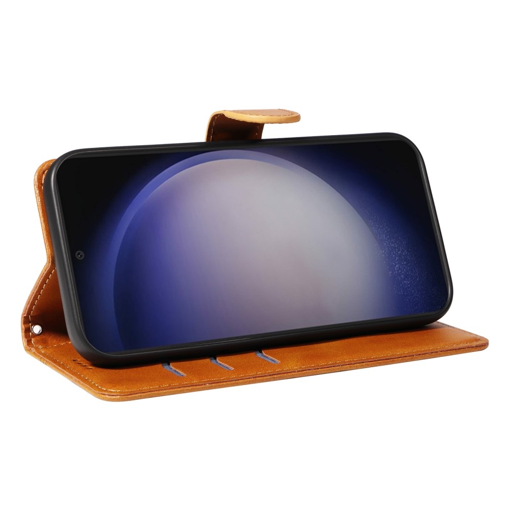 Póló alakú könyvtáska Samsung Galaxy S24+/S25+ készülékhez - barna