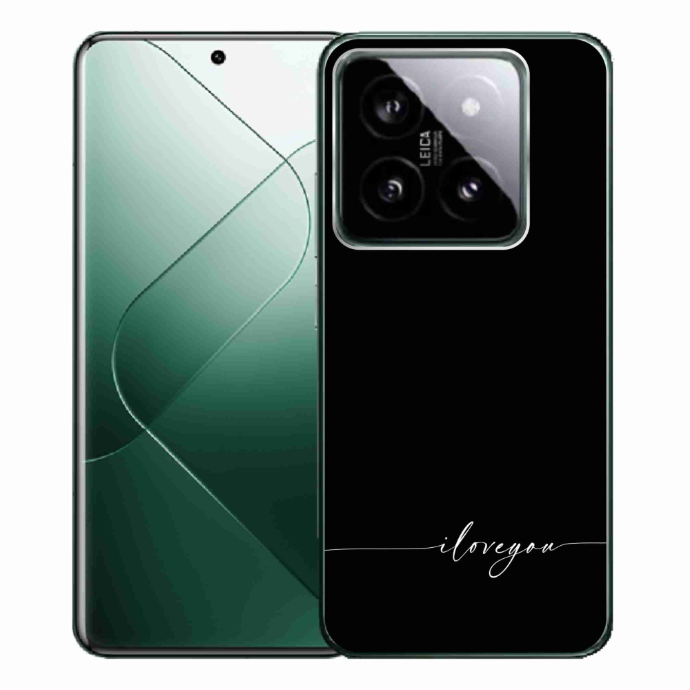 Gél borító mmCase a Xiaomi 14 Pro-hoz - Szeretlek fekete háttérrel