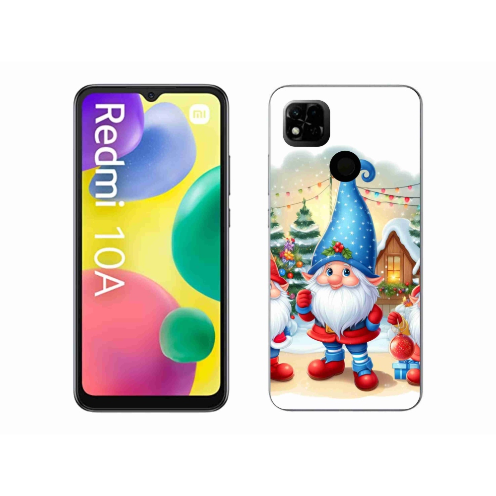 Gél borítás mmCase a Xiaomi Redmi 10A számára - Karácsonyi manók