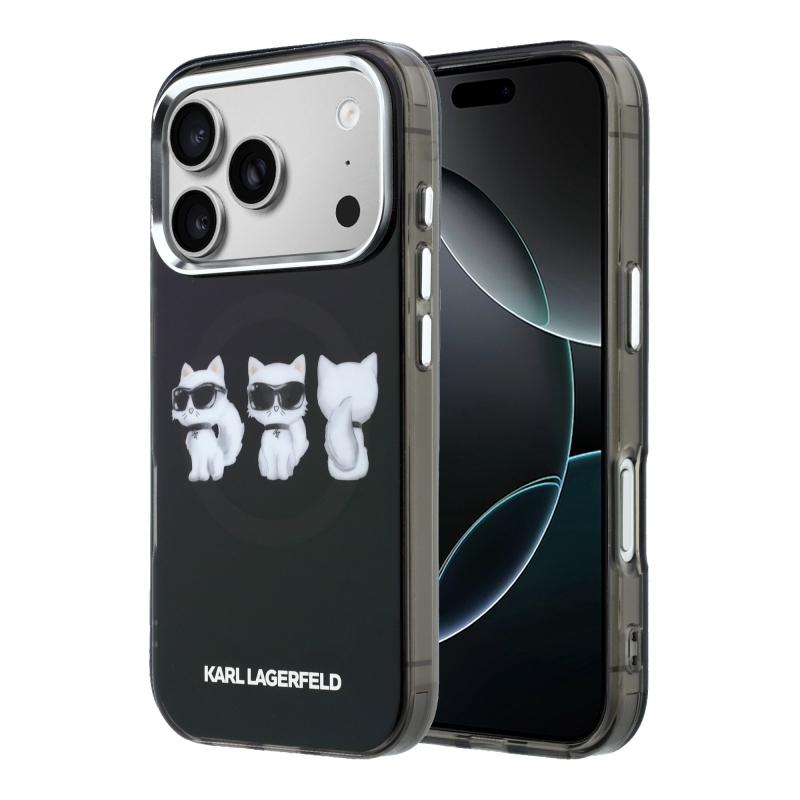 Karl Lagerfeld IML Choupette Trio vízfesték MagSafe hátlap iPhone 17 Pro készülékre