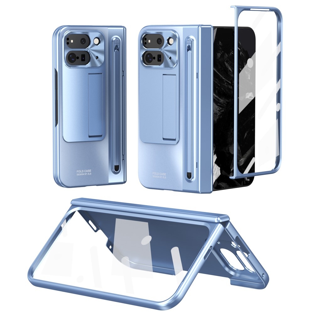 Pántos műanyag borítás tollal és képernyővédővel a Google Pixel 10 Pro Fold-hoz - kék