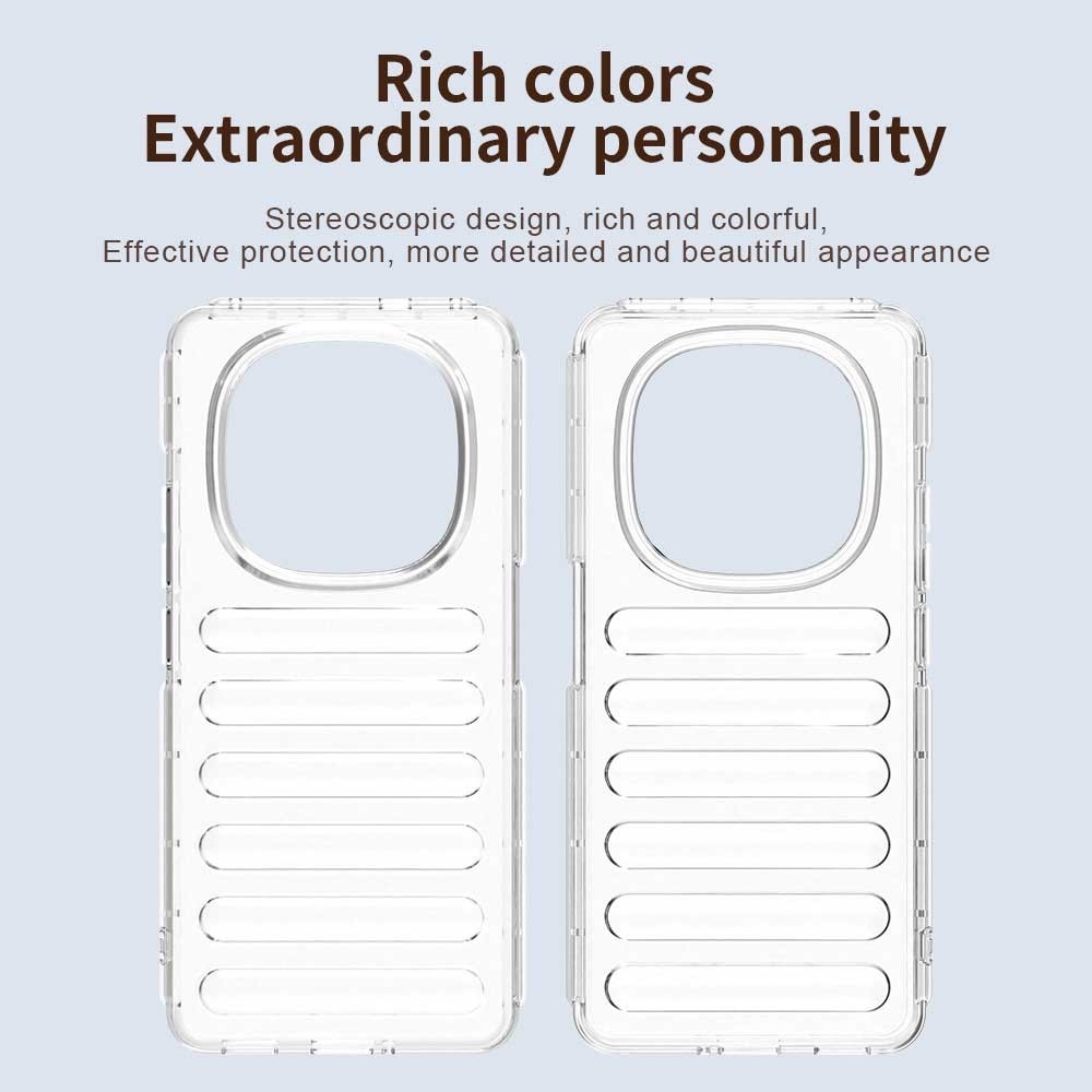 Csíkos tartós borító Xiaomi Redmi Note 14 Pro+ 5G - átlátszó