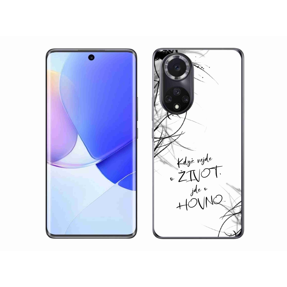 Zselés borító mmCase a Honor 50-hez - vicces szöveg 16 fehér háttér