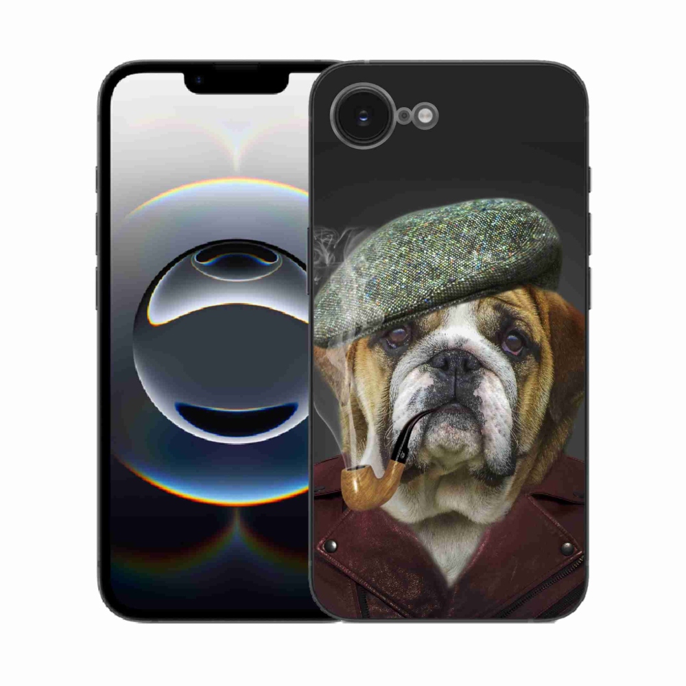 Zselés borítás mmCase iPhone 16e készülékhez - kutya csővel