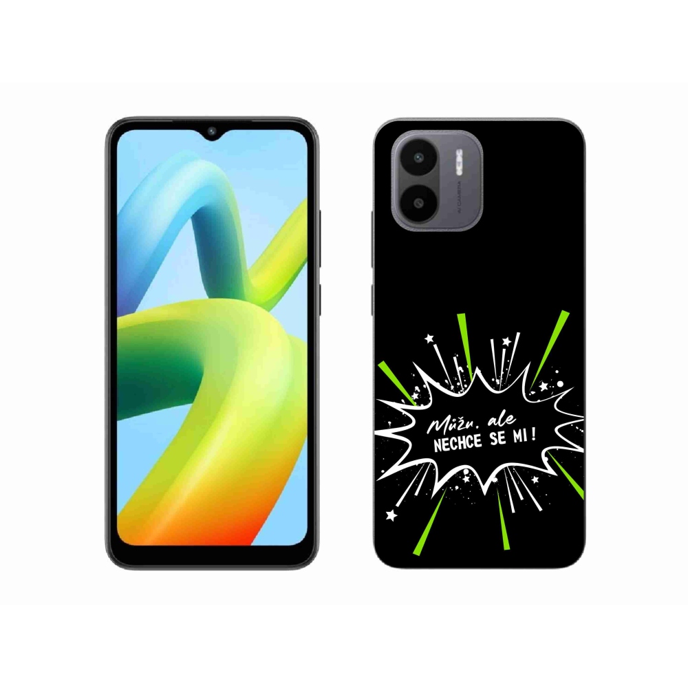 Gél borító mmCase a Xiaomi Redmi A1-hez - vicces szöveg 11 fekete háttérrel