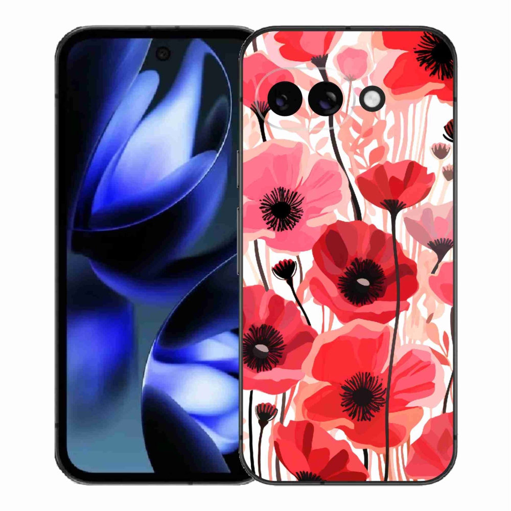 Zselés borítás mmCase a Google Pixel 9a készülékhez - mákos 1