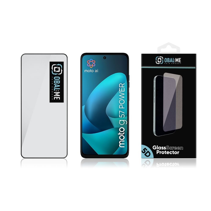 CSOMAG:ME 5D edzett üveg Motorola G57 Power fekete színű készülékhez