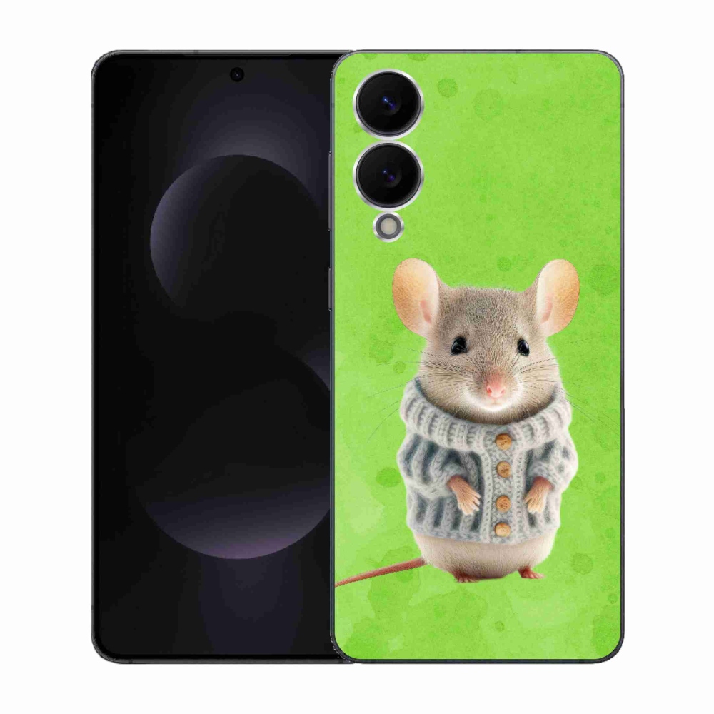 Gél borítás mmCase Samsung Galaxy S25 Edge készülékhez - egér pulóverben