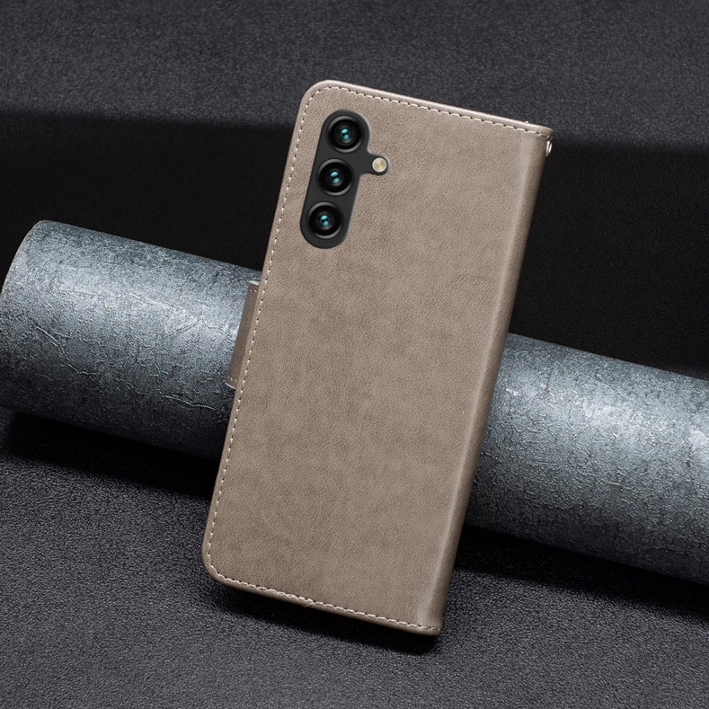 Pillangó könyv tok Samsung Galaxy A15 4G/5G készülékhez - szürke