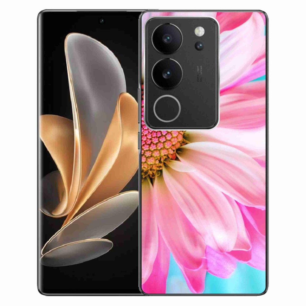 Gél védőhuzat mmCase a Vivo V29 5G-hez - rózsaszín virág