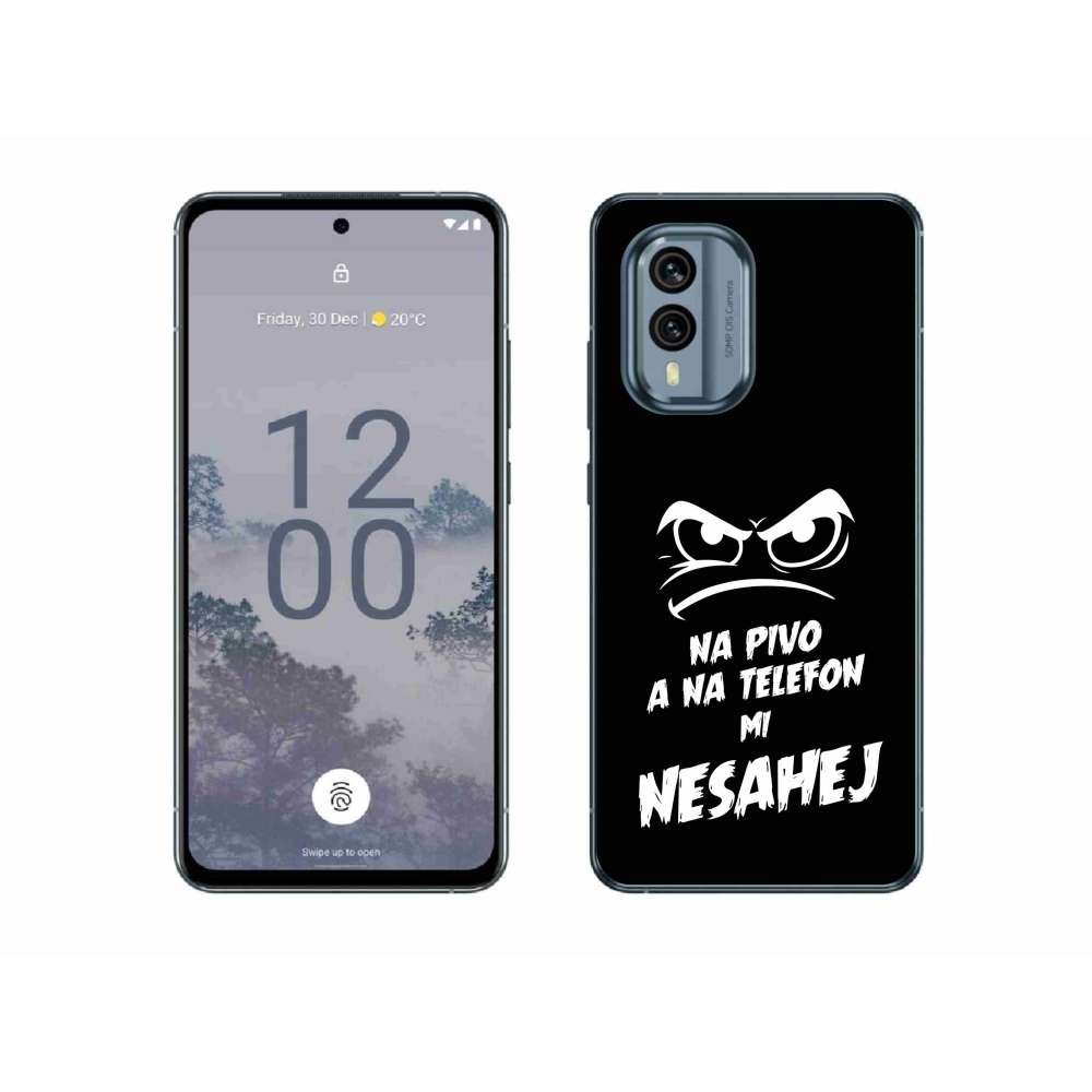 Zselés borítás mmCase a Nokia X30 5G készülékhez - sör motívum 2 fekete háttér