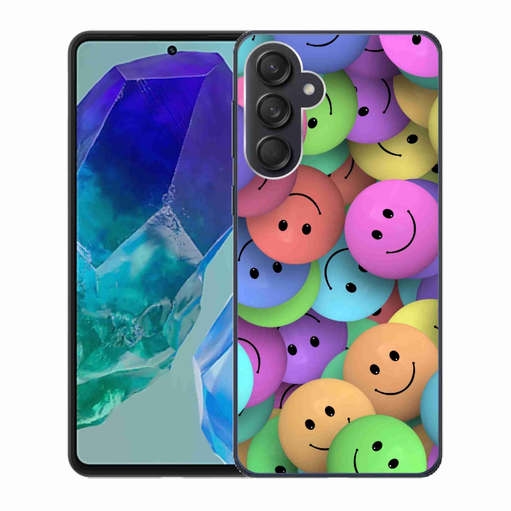 Zselés borító mmCase Samsung Galaxy M55 5G - színes smiley-khoz