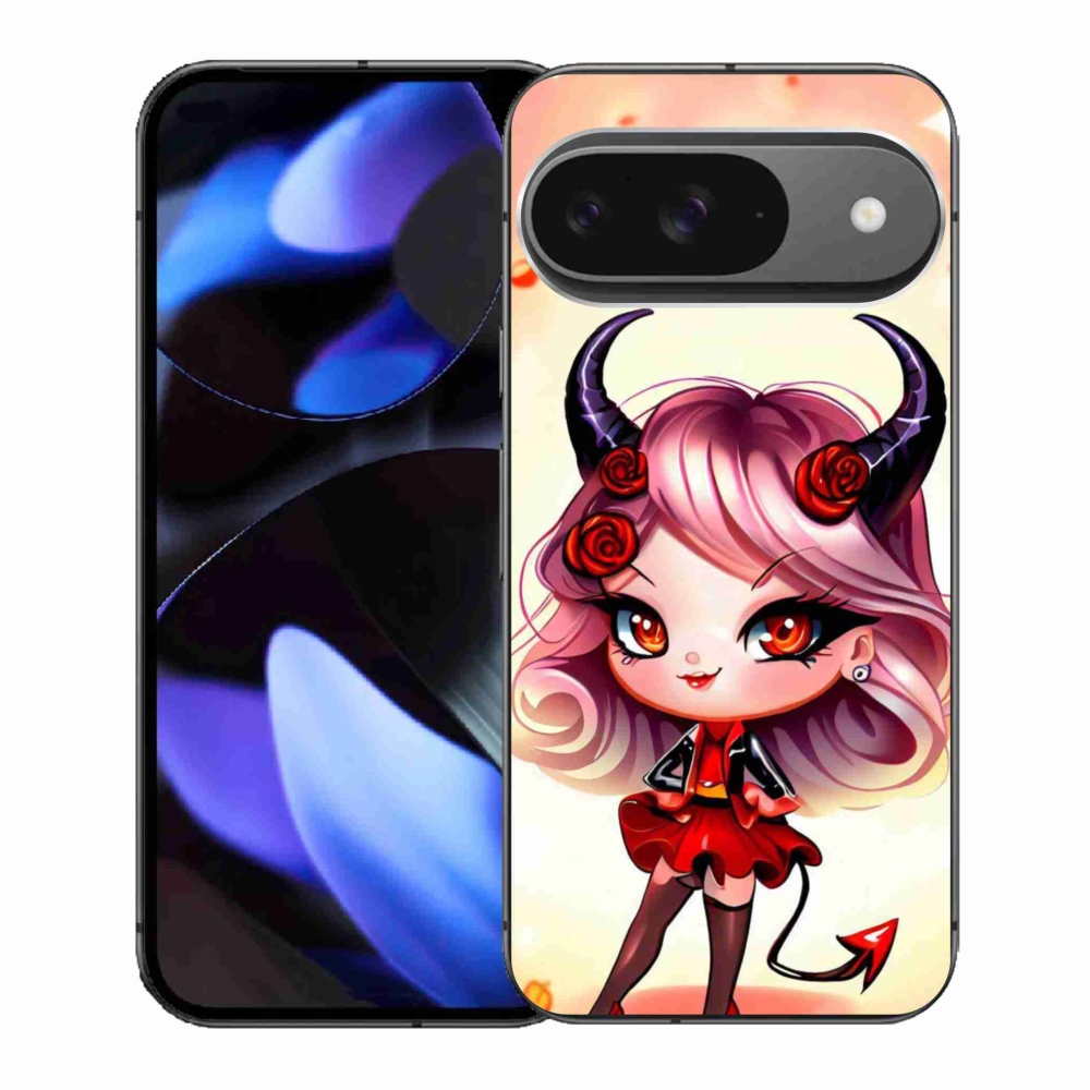 Zselés borítás mmCase a Google Pixel 9/9 Pro számára - rajzfilm ördög