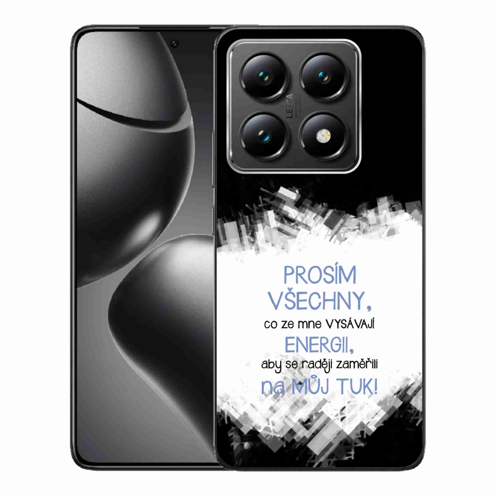 Gél borító mmCase a Xiaomi 14T-hez - vicces szöveg 1 kék