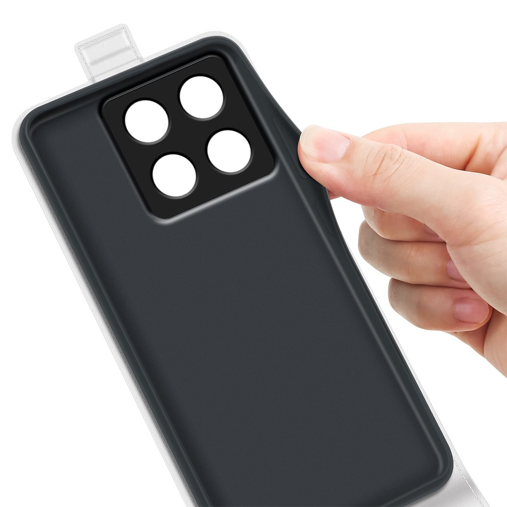 Függőleges könyvtáska Xiaomi 14T Pro-hoz - fehér