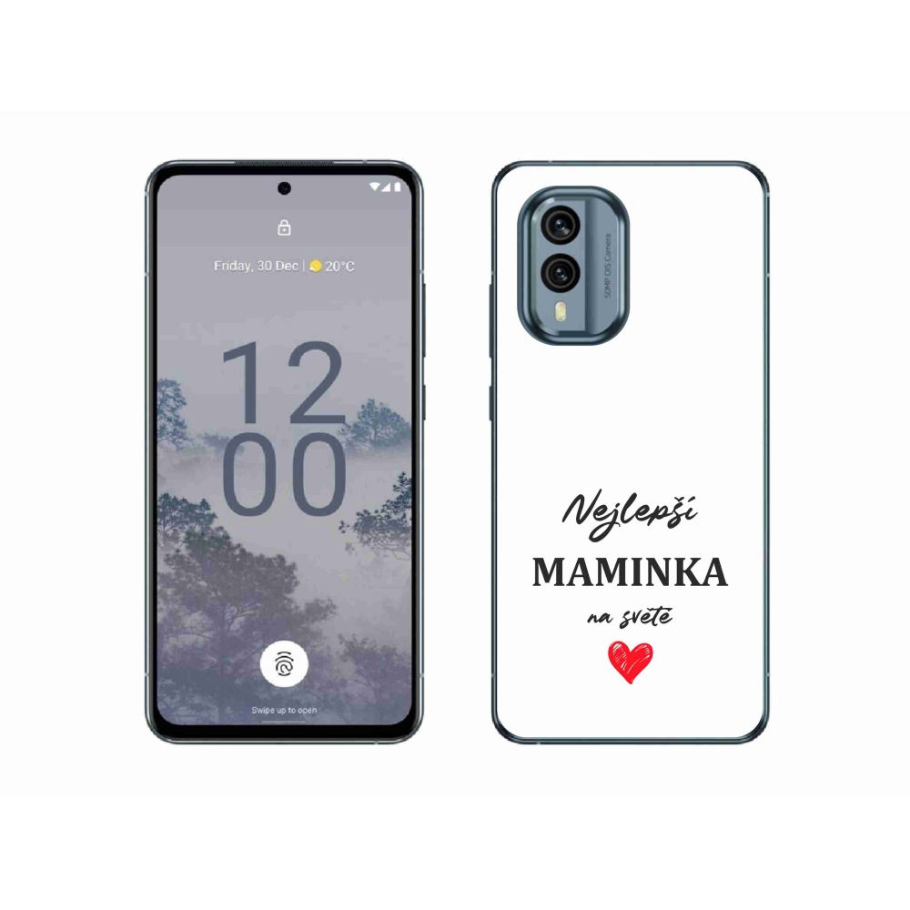 Gél borítás mmCase a Nokia X30 5G készülékhez - Best Mom 1 fehér háttér
