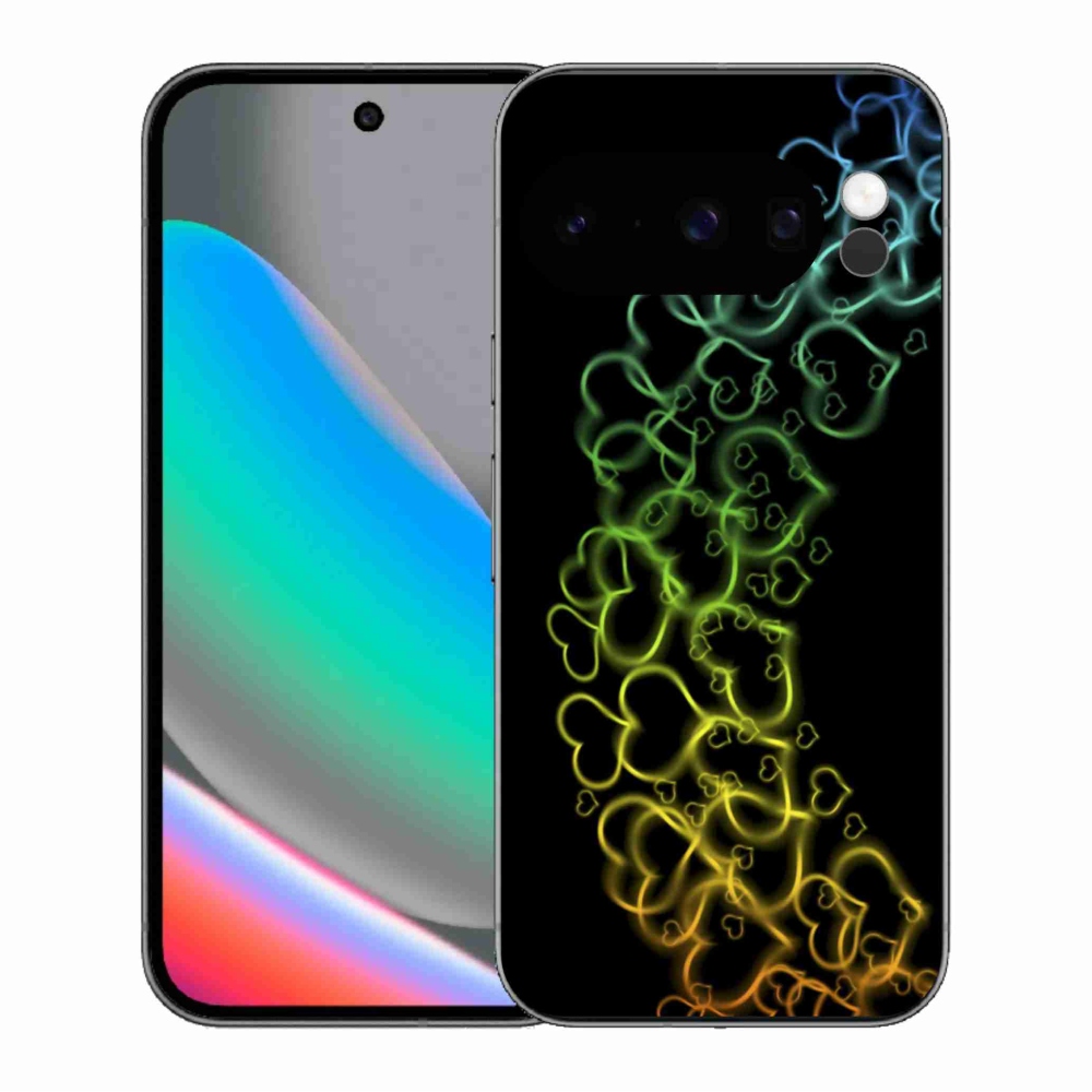 Zselés borítás mmCase a Google Pixel 10 Pro számára - színes szívek