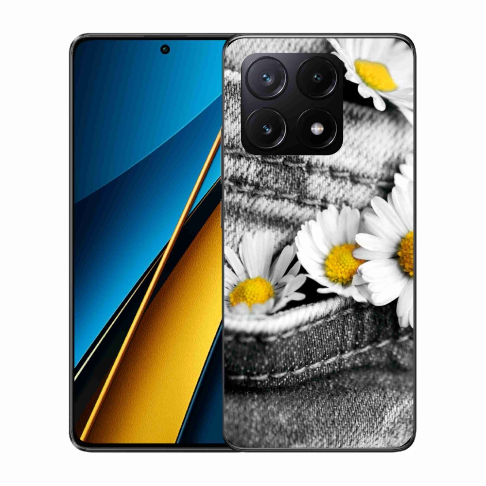 Gél tok mmCase a Xiaomi Poco X6 Pro 5G-hez - margaréták