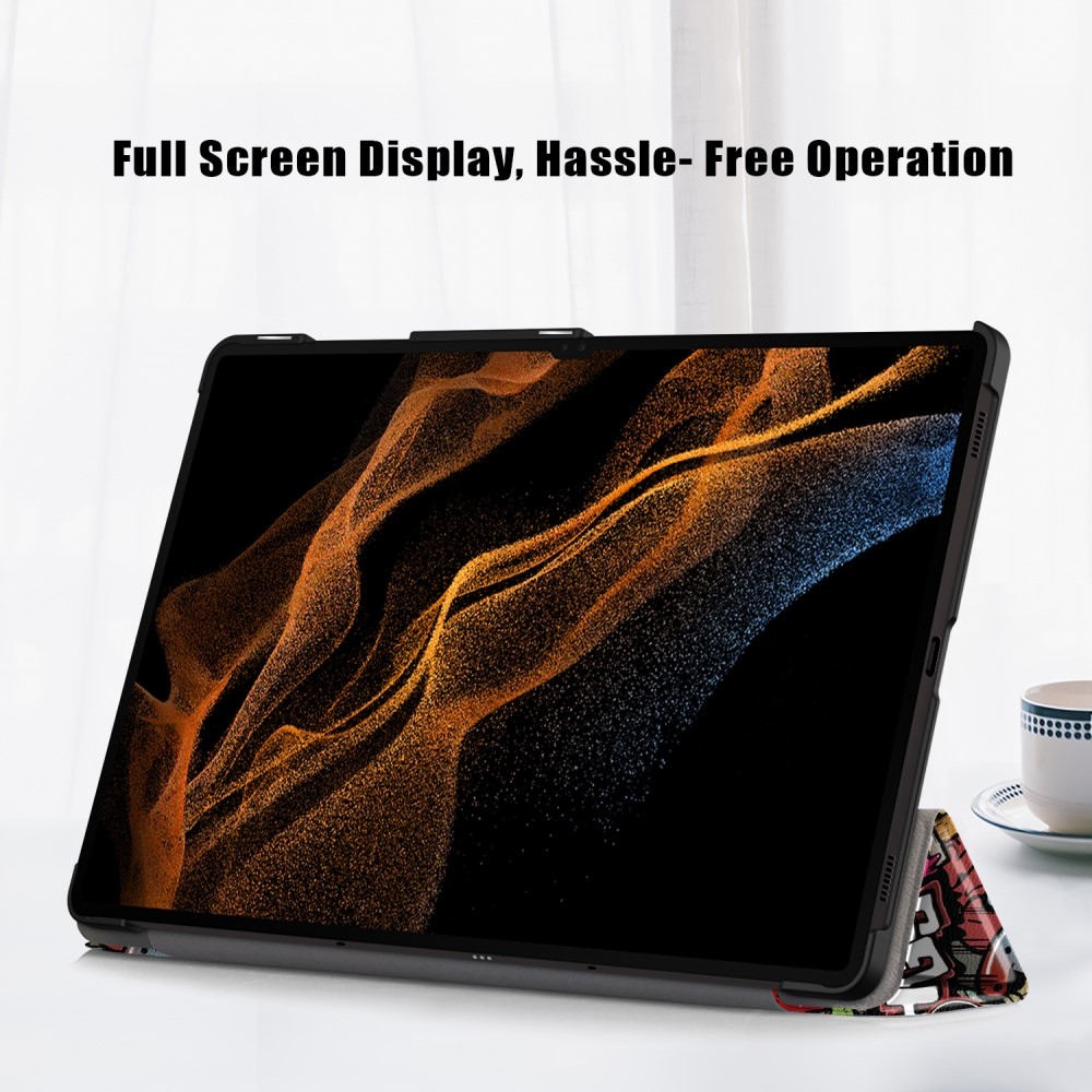 Nyomtatás intelligens záró tok Samsung Galaxy Tab S9 Ultra/Tab S10 Ultra - graffiti