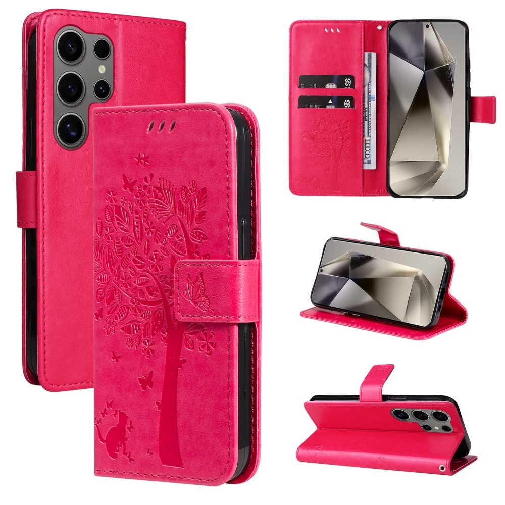 Fák könyve tok Samsung Galaxy S25 Ultra - rózsaszínű